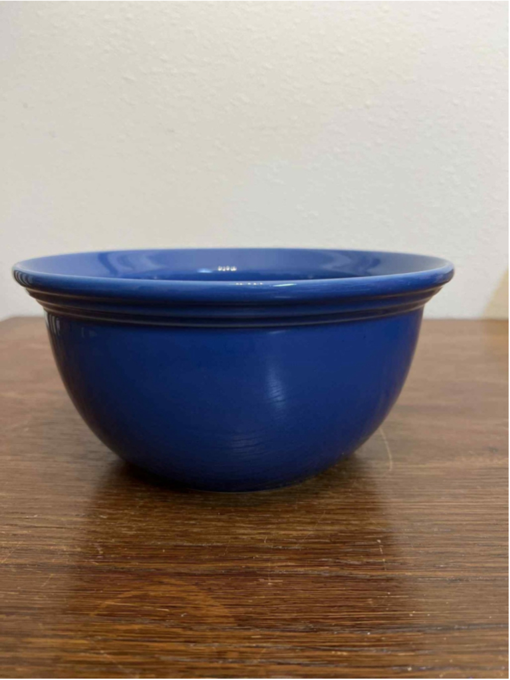Fiesta Cobalt Blue 7.25” Mixing Bowl Homer Laughlin USA Pottery Gloss Finish